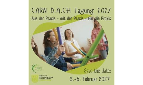 Plakat mit Ankündigung der CARN D.A.CH Tagung am 5.-6. Februar 2027
